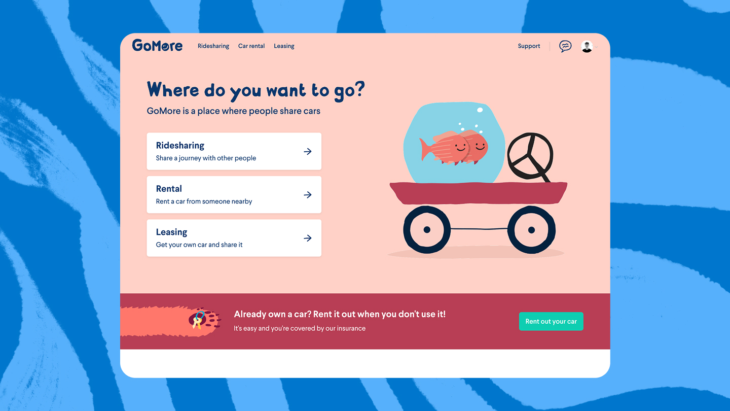 GoMore website rebrand case thumbnail